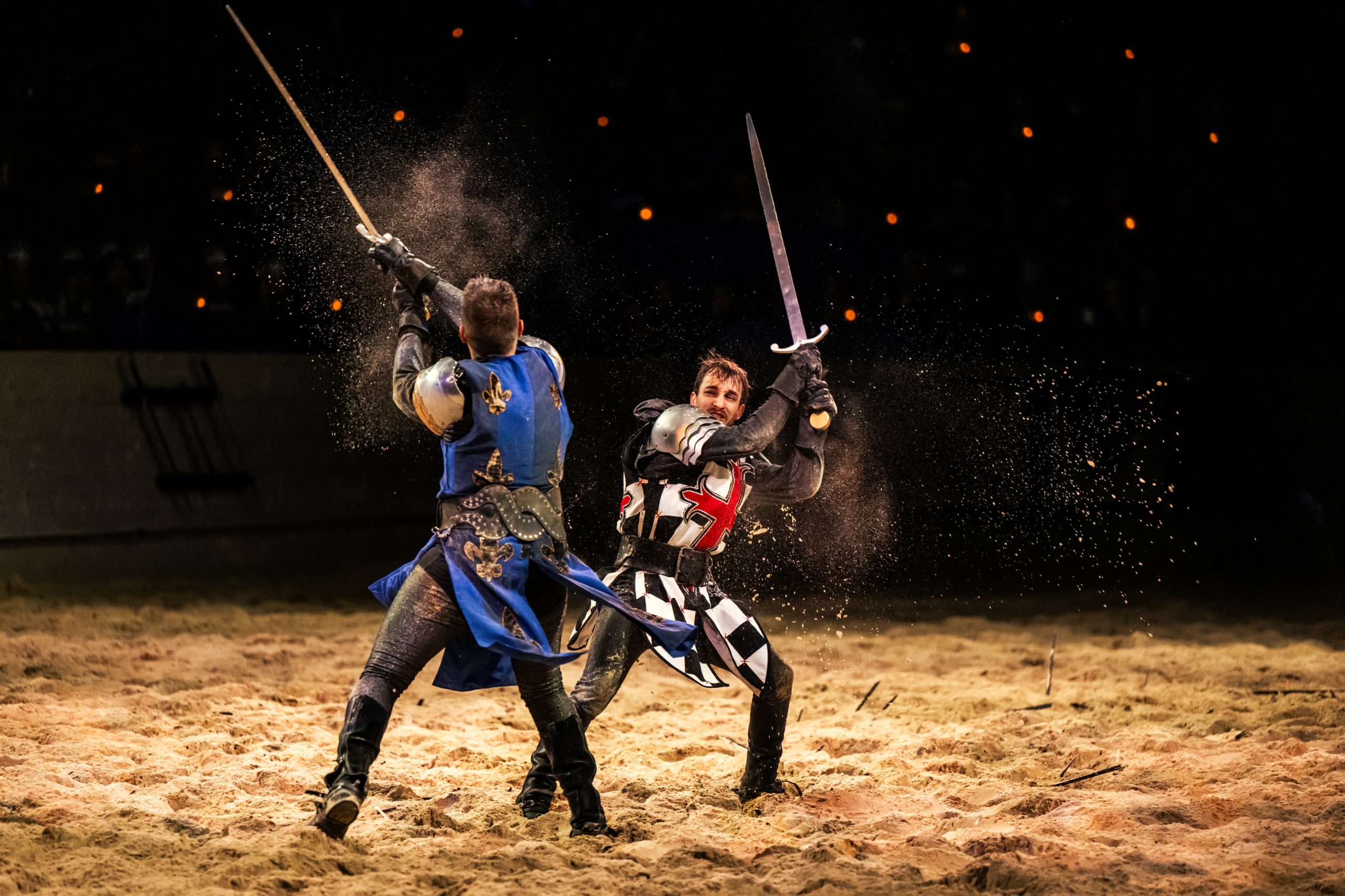 Medieval Times knights in sword fight