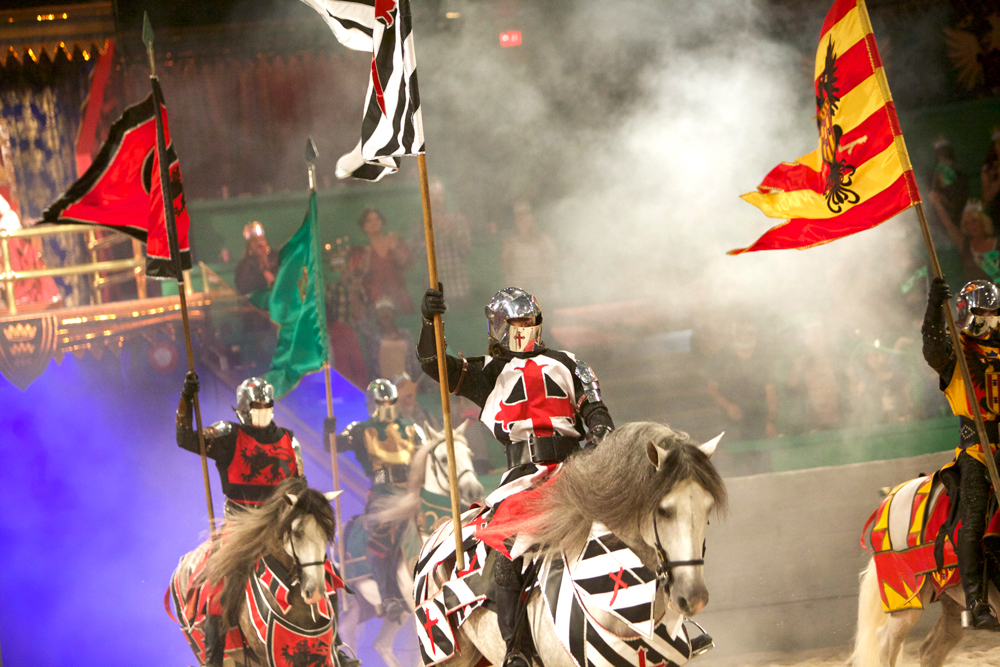 Medieval Times' Knights Riding on Horseback