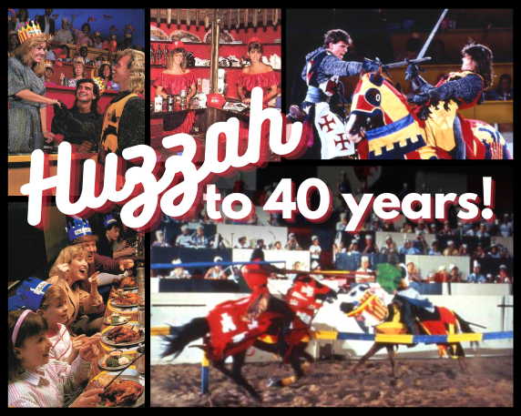 collage of photos of Medieval Times from the 80s and 90s
